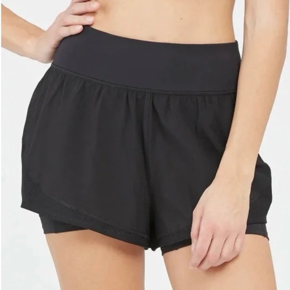SPANX GET MOVIN ATHLETIC SHORTS BLACK XL - Picture 1 of 6